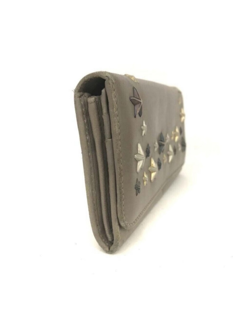 Jimmy Choo Taupe Leather Star Appliqué Wallet - Picture 4 of 16